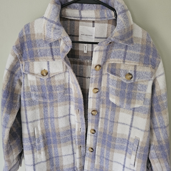 Avec Les Filles Brushed Flannel Shacket Jacket - Picture 3 of 8